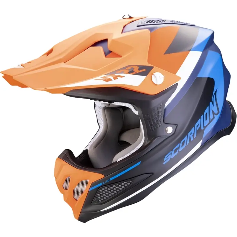 Výprodej Motokrosová helma Scorpion VX-22 Air BETA matná modro-oranžová