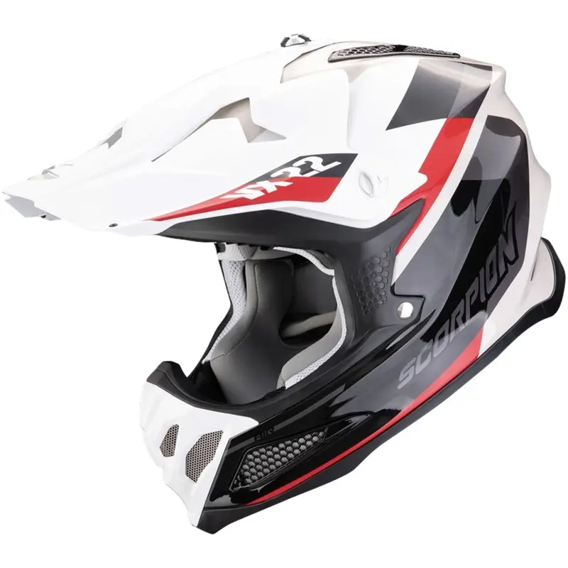 Nízká Cena Motokrosová helma Scorpion VX-22 Air BETA černo-bílo-písková