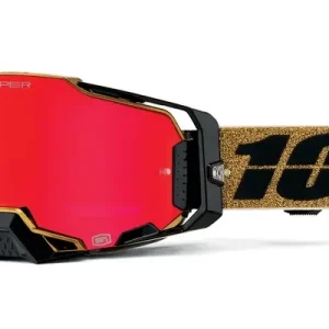 Poslední Šance Motokrosové brýle 100% - USA ARMEGA GLORY - Hiper červené plexi