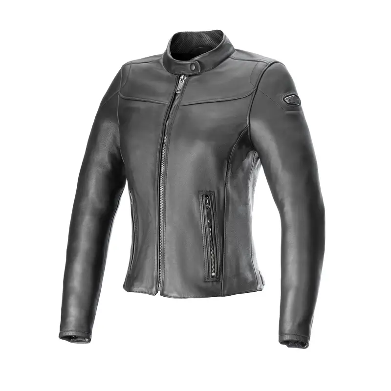 Časově Omezené Dámská kožená bunda na motorku Alpinestars Ory černo-černá