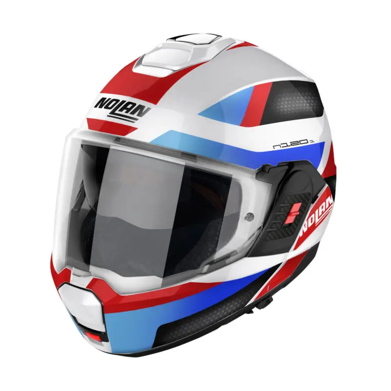NOLAN Překlopná moto přilba N120-1 Subway N-com Metal Whlite 24 Originální