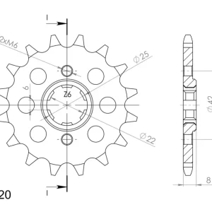 Zlevněný Řetězové kolečko SUPERSPROX CST-281:13 13 zubů, 520