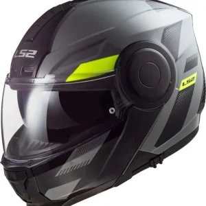 LS2 Výklopná moto přilba FF902 SCOPE Max Nardo grey H-V yellow Zlevněný