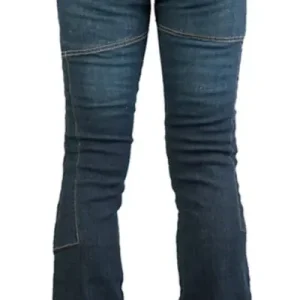 Expresní Doručení MBW Dámské jeansové moto kalhoty KEVLAR Jeans Stretch modré