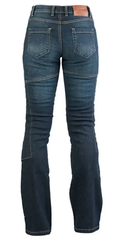 Expresní Doručení MBW Dámské jeansové moto kalhoty KEVLAR Jeans Stretch modré