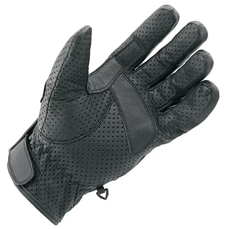 MBW Pánské kožené moto rukavice Summer gloves černé Autentický