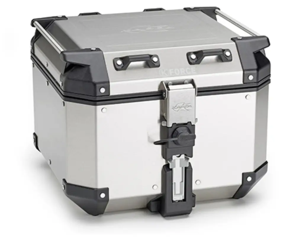 Bezpečná Platba MONOKEY TopCase K-FORCE - 42l, KAPPA (stříbrný, hliník, 40,9x32,3x45,4 cm)