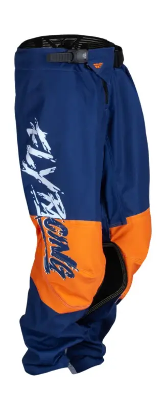 kalhoty KINETIC KHAOS, FLY RACING - USA 2023 dětské (bílá/modrá/oranžová) Autentický