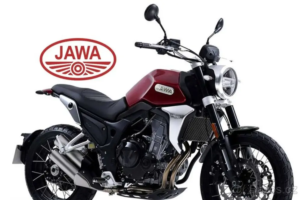 JAWA RVM 500 Scrambler červená E5 Vysoce Kvalitní