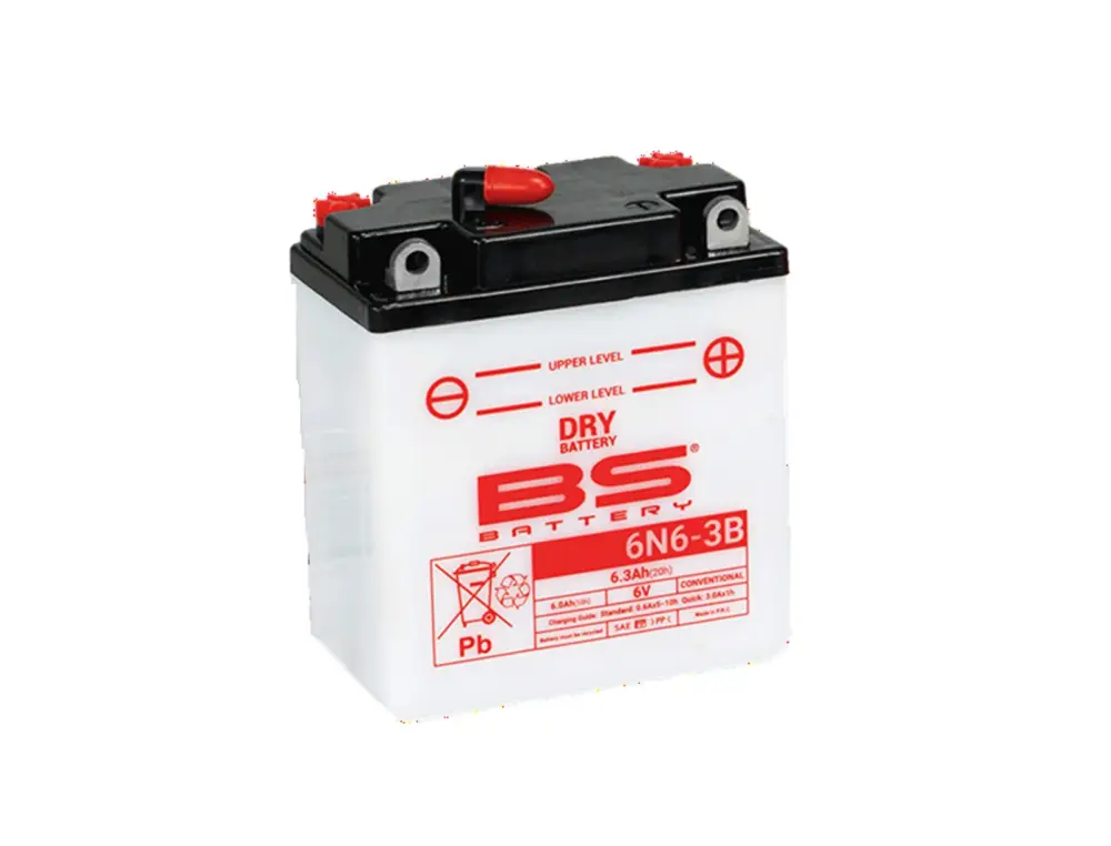 Konvenční motocyklová baterie BS-BATTERY 6N6-3B Finální Výprodej