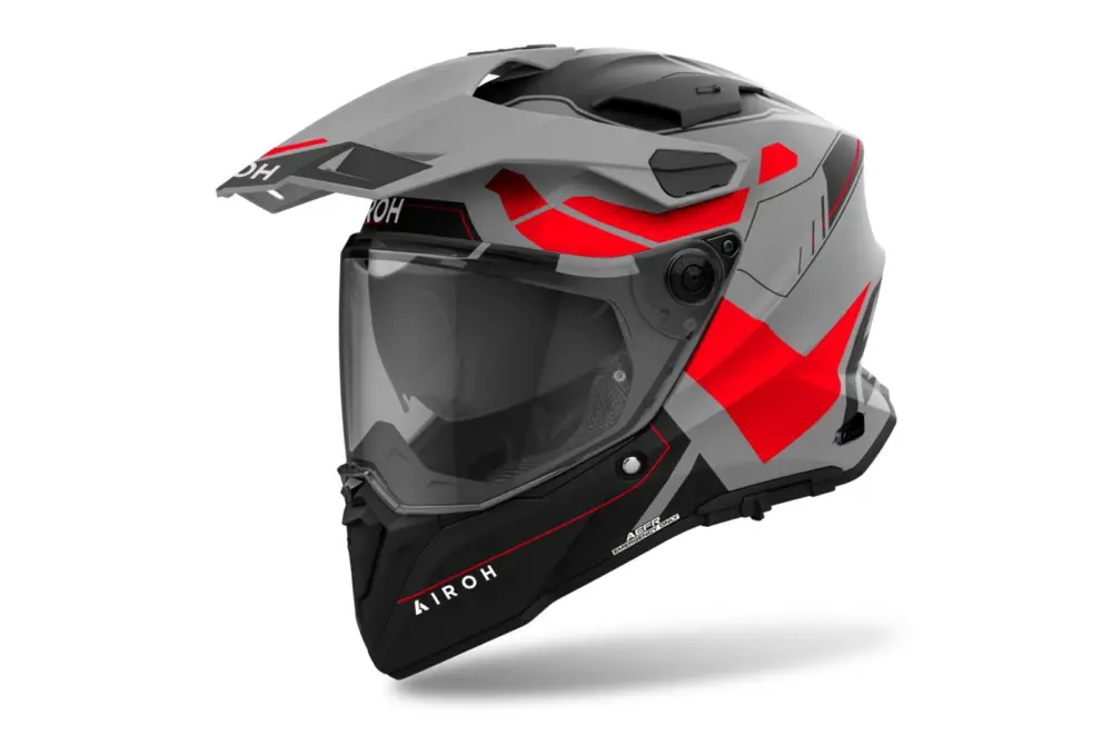 Autentický AIROH Enduro moto přilba COMMANDER 2 Reveal matná červená fluo