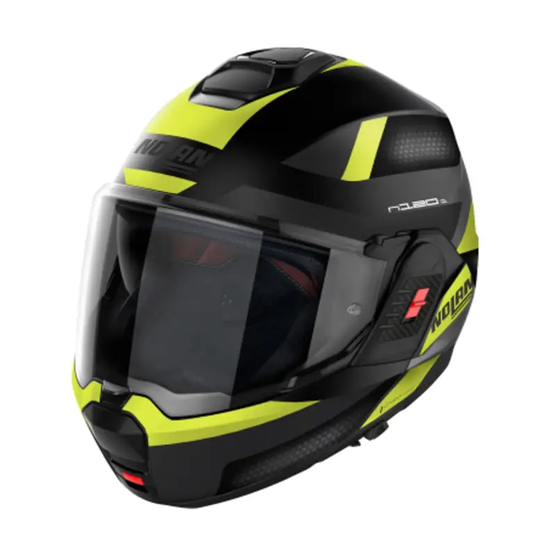 Kup Teď NOLAN Přoklopná moto přilba N120-1 Subway N-com Flat Black 23