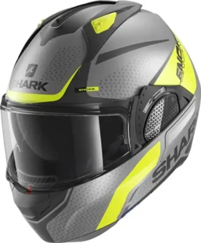 SHARK Překlopná moto přilba EVO-GT Encke Anthracite/Yellow/Black Tovární Cena