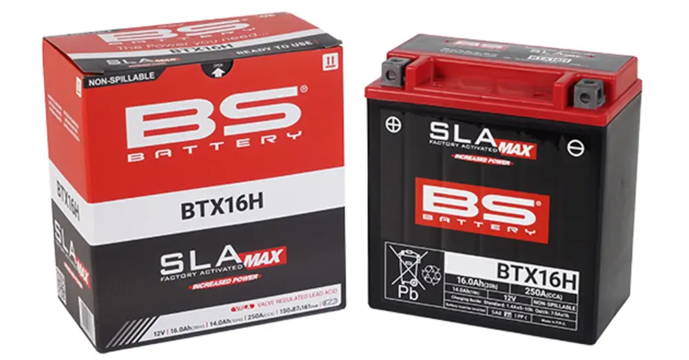 Továrně aktivovaná motocyklová baterie BS-BATTERY BTX16H (FA) SLA MAX Jen Po Omezenou Doba