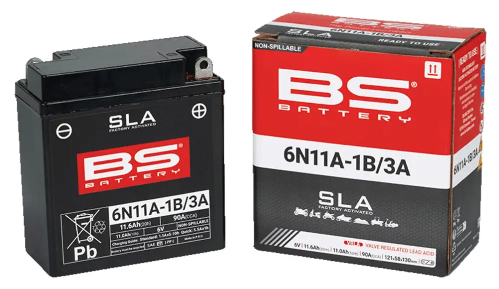 Omezená Nabídka Továrně aktivovaná motocyklová baterie BS-BATTERY 6N11A-1B/3A (FA) SLA