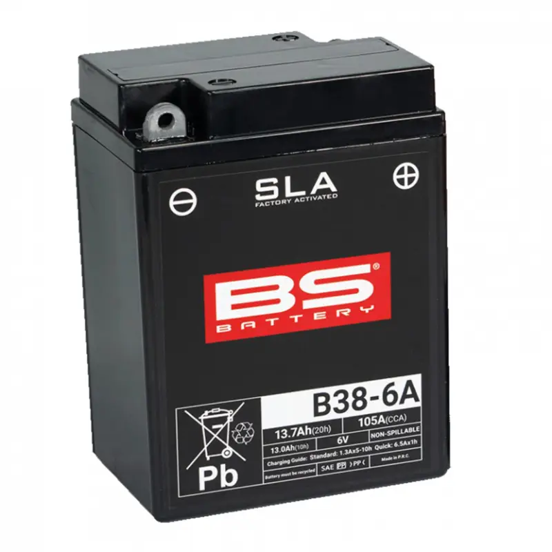 Nejlepší Volba Továrně aktivovaná motocyklová baterie BS-BATTERY B38-6A (FA) SLA