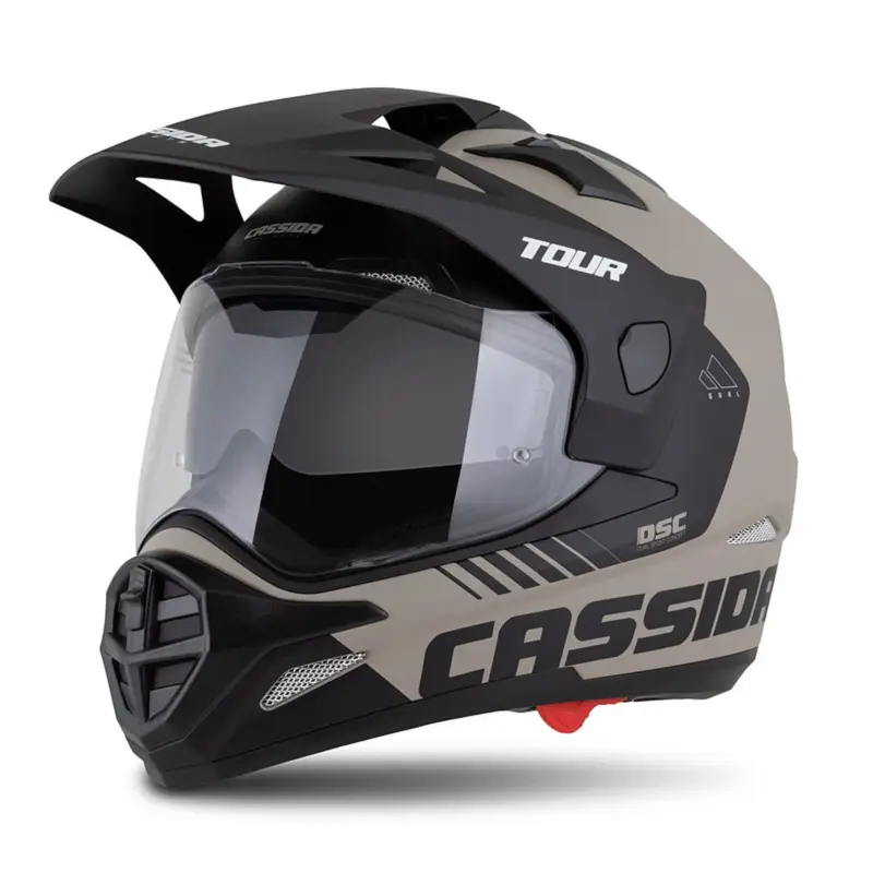 CASSIDA Enduro moto přilba Tour 2.0 Dual písková matná černá, plexi s přípravou pro Pinlock Objednat Nyní