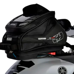 tankbag na motocykl Q4R QR, OXFORD (černý, s rychloupínacím systémem na víčka nádrže, objem 4 l) Cenová Bomba