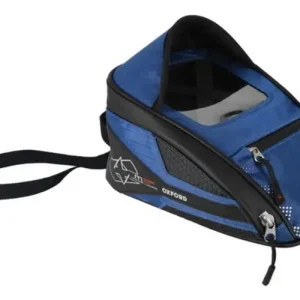 tankbag na motocykl M2R, OXFORD (černý/modrý, s magnetickou základnou, objem 2 l) Značkový