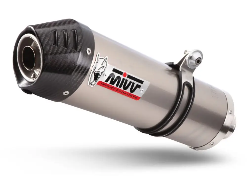 Akční Nabídka 2 koncovky výfuku MIVV OVAL S.052.LNC Titan / Carbon cap