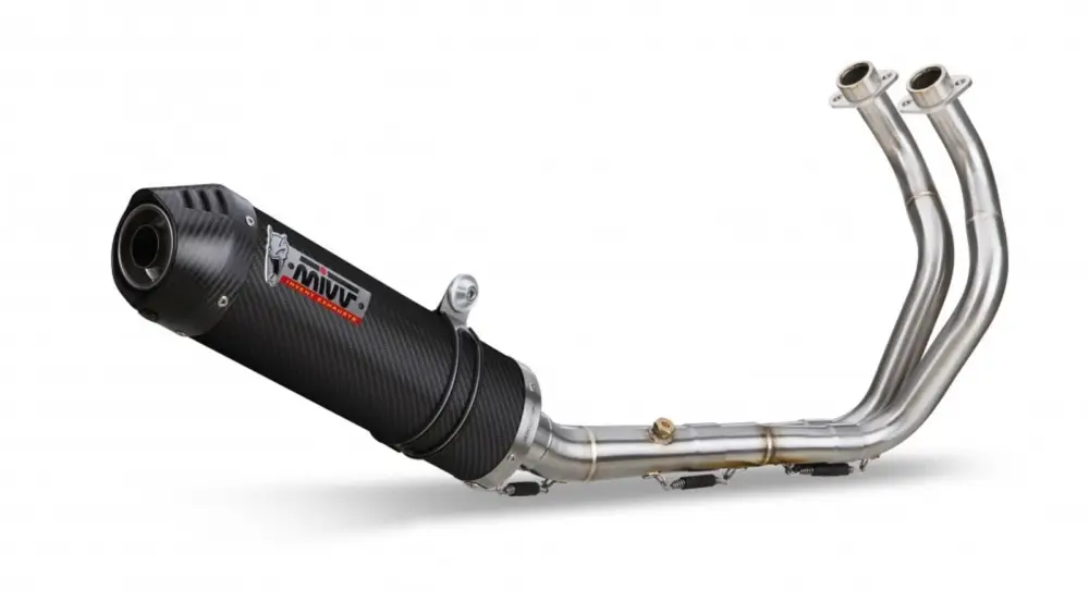 Expresní Doručení Výfuk kompletní 2x1 MIVV OVAL Y.044.L3C Karbon / Karbonové víčko pro YAMAHA MT-07 / FZ-07 (2014-2024)