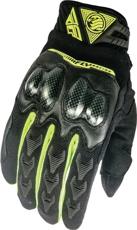 FLY RACING pánské moto rukavice Patrol XC Gloves Black fluo yellow Novinka