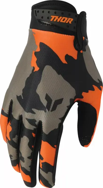 Dokud Zásoby Vydrží THOR Pánské motokrosové rukavice LAUNCHMODE HUNTER ORANGE/BLACK