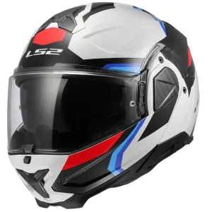 LS2 Překlápěcí moto přilba FF910 ADVANT II TRIPLE WHITE BLUE RED Autentický