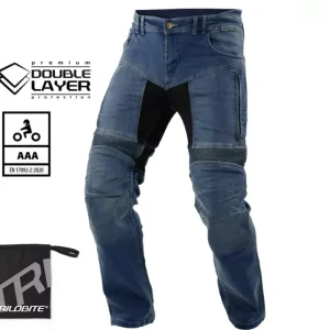 Cenový Hit TRILOBITE pánské kalhoty PARADO DOUBLELAYER SLIM FIT modré