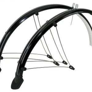 Originální blatníky M-Wave 26" šíře 60mm + dynamo kabely černé servisní balení