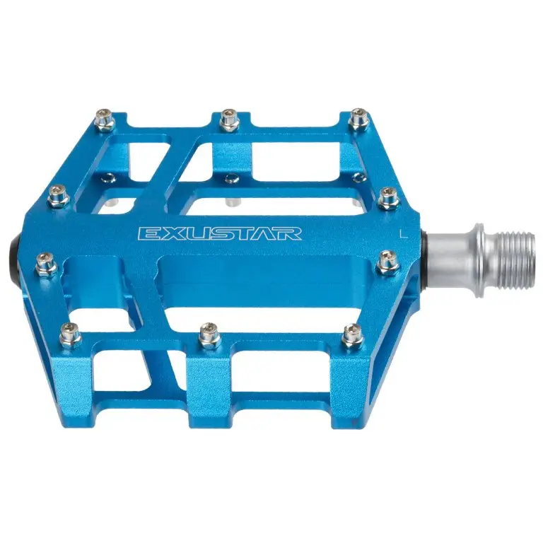 Novinka pedály BMX FLAT EXUSTAR standard závit 9/16" modré