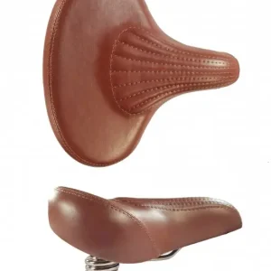 Autentický sedlo pružiny DDK retro design extra široké hnědé