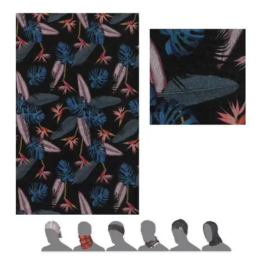 Cenově Výhodný šátek roura SENSOR TUBE MERINO IMPRESS černý/floral