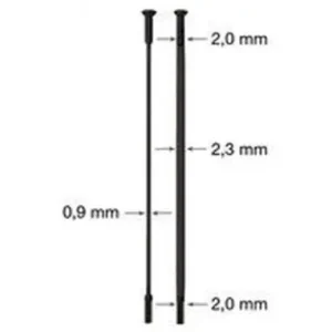 drát nerez Sapim CX Ray 2-2,3/0,9-2 x 266mm přímý černý Akční Nabídka