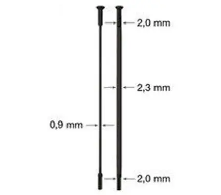drát nerez Sapim CX Ray 2-2,3/0,9-2 x 266mm přímý černý Akční Nabídka