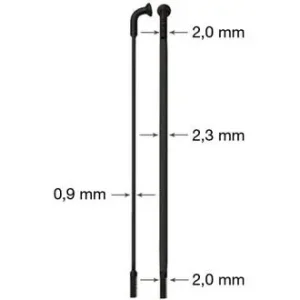 Časově Omezené drát nerez Sapim CX Ray 2-2,3/0,9-2 x 276mm černý