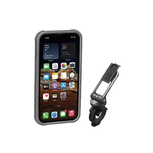 obal na mobil TOPEAK RIDECASE pro iPhone 13 černá/šedá Výhodná Nabídka