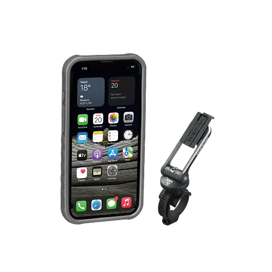 obal na mobil TOPEAK RIDECASE pro iPhone 13 Pro černá/šedá Oblíbený
