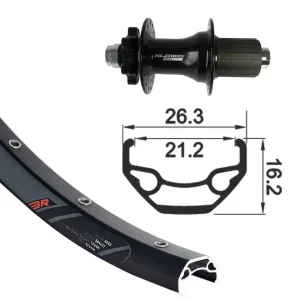 kolo zapletené 26“ XLC Rodi Black Rock disk 559-21 zadní 32 děr Niro Super Cena