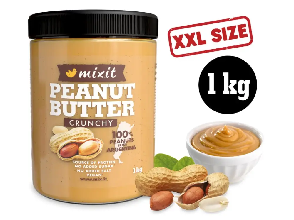 arašídové máslo Mixit crunchy 1000g Novinka