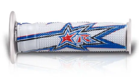 ARIETE gripy 02632-RBA EVO ROAD (120 mm) bez otvoru barva bílá/modrá Zlevněný