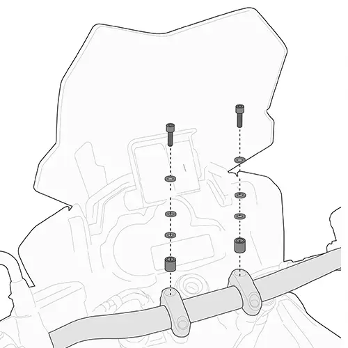 Finální Výprodej KAPPA montážní sada pro uchycení Smart Bar HONDA / SUZUKI / KAWASAKI