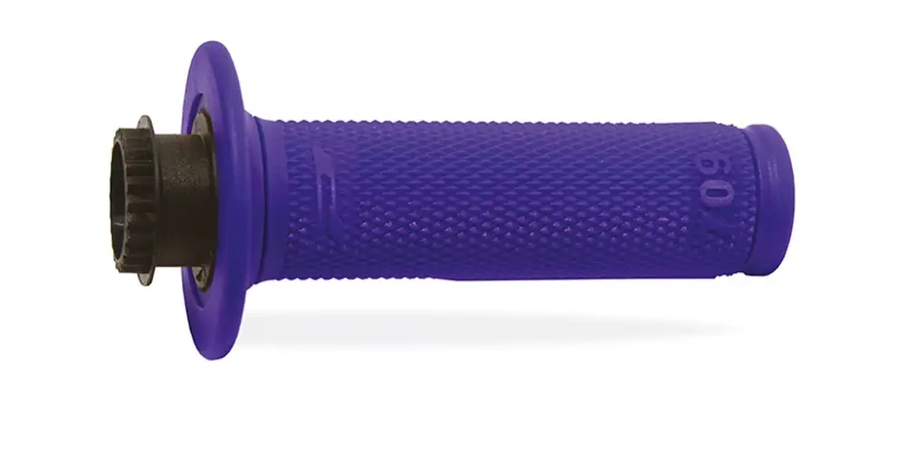 Zlevněný PROGRIP gripy PG709 OFF ROAD se zámkem SCS LOCK-ON + 7 adaptérů plynové rukojeti (22+25mm) barva modrá dvousložkové HALF WAFFLE délka 115mm (709-104)