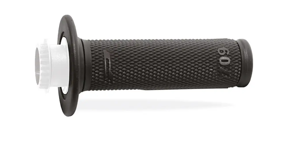 Ověřený PROGRIP gripy PG709 OFF ROAD se zámkem SCS LOCK-ON + 7 adaptérů plynové rukojeti (22+25mm) barva černá dvousložkové HALF WAFFLE délka 115mm (709-102)