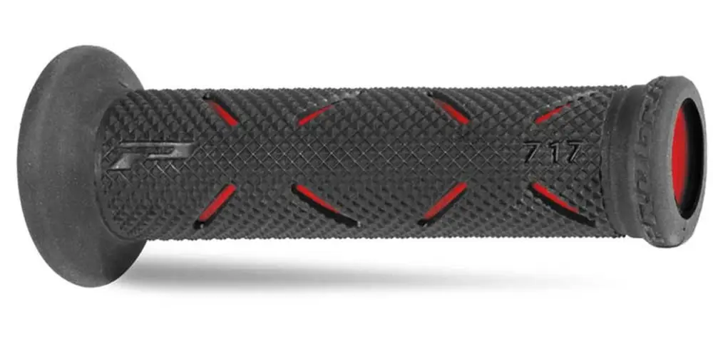 PROGRIP gripy PG717 ROAD (22+25mm, délka 122mm) barva černá/červená (dvousložkové) (717-149) (PG717/6) Zlevněný