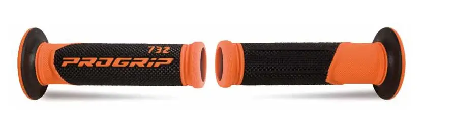 PROGRIP gripy PG732 ROAD (22+25mm, délka 125mm) barva oranžová fluorescenční/černá (dvousložkové) (732-296) (PG732/9) Časově Omezené