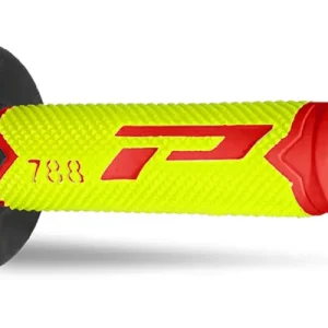 Oblíbený PROGRIP gripy PG788 OFF ROAD (22+25mm, délka 115mm) barva červená/žlutá fluorescenční/černá (trojsložkové) (PG788/14) (788-228)