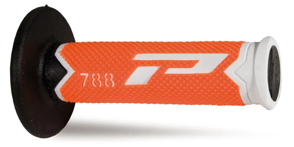 PROGRIP gripy PG788 OFF ROAD (22+25mm, délka 115mm) barva bílá/oranžová fluorescenční/černá (trojsložkové) (788-300) (PG788/16) Nejlepší Volba