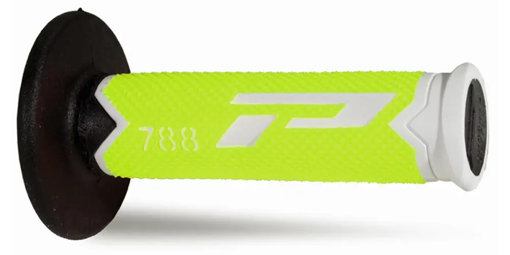 Horká Nabídka PROGRIP gripy PG788 OFF ROAD (22+25mm, délka 115mm) barva bílá/žlutá fluorescenční/černá (trojsložkové) (788-303)
