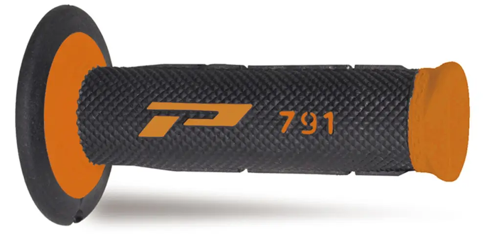 Horká Nabídka PROGRIP gripy PG791 OFF ROAD (22+25mm, délka 115mm) barva oranžová/černá (dvousložkové) (791-201) (PG791OR/BK)